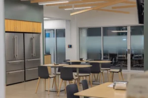 Picture of the kitchen break area at the Walsh Buffalo office