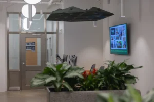 Entrance greeting area at the Walsh Buffalo office