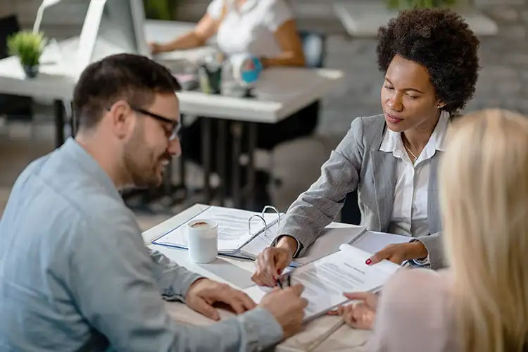 couple signing a contract